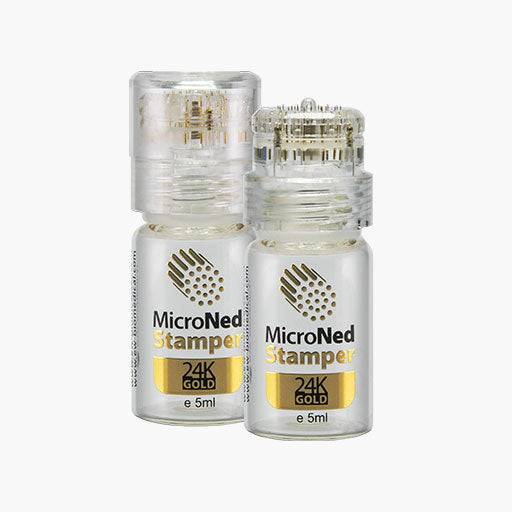 MicroNed Stamper, 20 hypoallergenic 24k gold plated 0.25mm microneedles